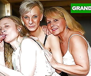 Triple Blonde Granny Orgy