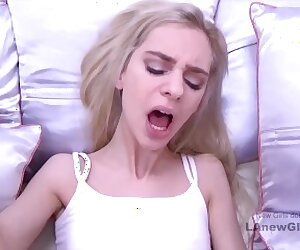 Slim Girl trembles when clit stimulated after her audition